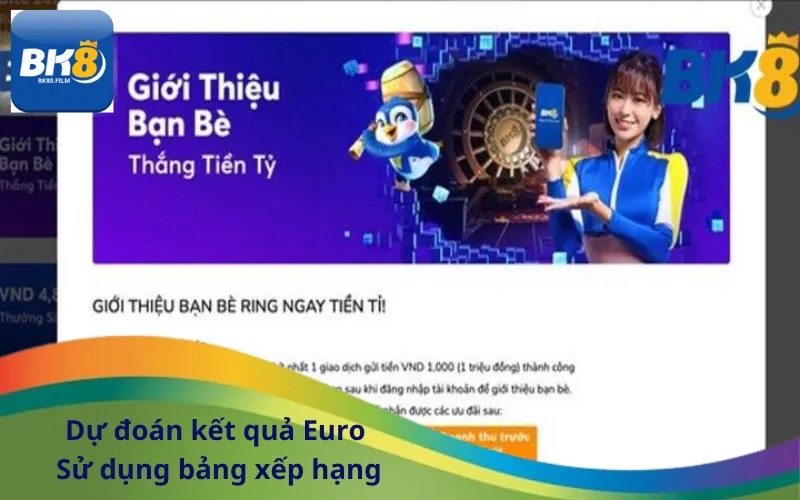 Dự đoán kết quả Euro Sử dụng bảng xếp hạng